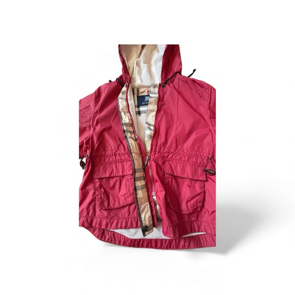 Burberry Toddler Hooded Jacket Red/Maroon Size 2 - Picture 5 of 6